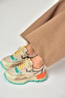 Fox Shoes S312214109 Beige Thick Sole Sneakers