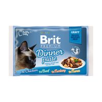 Brit Premium Cat Delicate Fillets ve šťávě Dinner Plate 340g (4x85g)