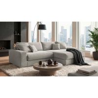 Livetastic ROZKLADACIA ROHOVÁ SEDAČKA, textil, béžová