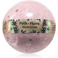 Folk & Flora Blackcurrant kroglica za kopel z osvežujočim učinkom 130 g