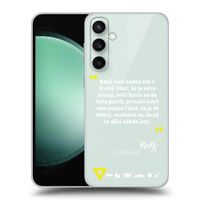Silikónový prehľadný obal pre Samsung Galaxy S23 FE S711B - Kazma - MĚLI BYSTE SE DO TOHO PUSTIT