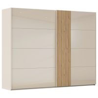 Novel ŠAT. SKRIŇA S POSUV. DVERAMI, farba duba, šampanská, 281/223/68 cm