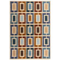 Ručně všívaný kusový koberec Illusion Retro Blocks Blue/Multi 80x150 cm