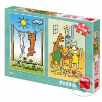 Pejsek a kočička - puzzle z kategorie Multi puzzle