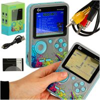 Retro herná konzola Mini, 500 hier, sivá