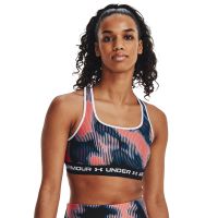 Biustonosz Under Armour Crossback Mid Print Bubble Peach S