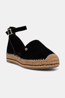 Tommy Hilfiger espadrilky na platforme dámske semišové TH PLATFORM ESPAD SUEDE STRAP