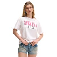 Cropp - Bela majica s potiskom Nirvana - bela