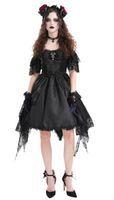 ženska haljina DEVIL FASHION - Black Gothic Off-the L