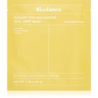 Biodance Radiant Vita Niacinamide Real Deep Mask posvetlitvena maska za obraz za poenotenje tona kože 1 kos