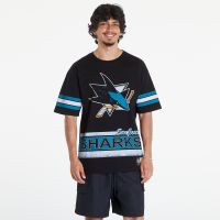 Μπλουζάκι Mitchell & Ness NHL Fashion Oversized SS Tee Current Logo San Jose Sharks Black L