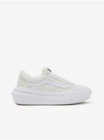 Krémové kostkované semišové tenisky na platformě VANS Old Skool - Dámské
