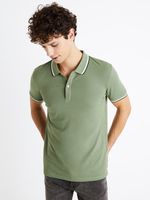 Celio Decolrayeb Polo T-Shirt Grün