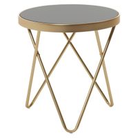 MID.YOU PRÍRUČNÝ STOLÍK, čierna, zlatá