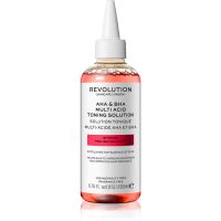 Revolution Skincare AHA + BHA Multi Acid Toning Solution ексфолиращ почистващ тоник s AHA 200 мл.