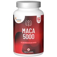 Maca Kapseln hochdosiert 5000. 60 Kapseln mit 5000 mg Maca-Wurzel (10:1-Extrakt) pro Kapsel für 2 Monate | Essentials Sensilab