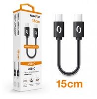 Datový kabel ALIGATOR POWER USB-C/USB-C 15cm, černá