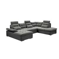 MID.YOU ROHOVÁ SEDAČKA, textil, sivá, čierna