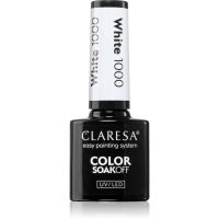 Claresa SoakOff UV/LED Color White гелевий лак для нігтів відтінок 1000 5 гр