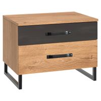 MID.YOU NOČNÝ STOLÍK, grafitová, farba duba, 54/47/41 cm