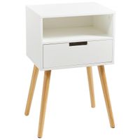 Xora NOČNÝ STOLÍK, borovica, prírodná farba, biela, 40/63,5/30 cm