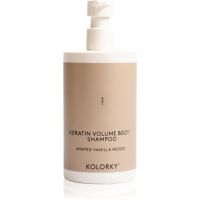 Kolorky Keratine Volume Boost Shampoo šampon za volumen Minted Vanilla Woods 390 ml