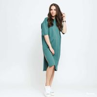 Sukienka Urban Classics Ladies Organic Oversized Slit Tee Dress Green S