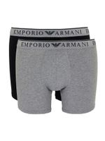 Emporio Armani Bokserice  siva melange / crna melange