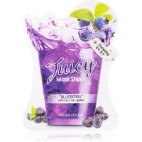 Holika Holika Juicy Mask Sheet Blueberry платнена маска за лице с енергизиращ ефект 20 мл.