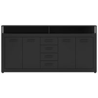 MID.YOU ŠIROKÁ KOMODA, antracitová, 190/96/32 cm