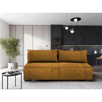 MID.YOU ROZKLADACIA POHOVKA, textil, horčicovožltá