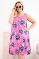 Sukienka damska plus size z kwiatowym wzorem