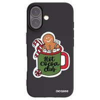 Silikónový čierny obal pre Apple iPhone 16 - Hot Cocoa Club