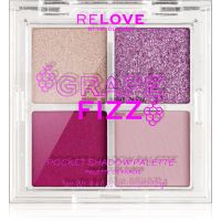 Revolution Relove Pocket Palette paleta sjenila za oči nijansa Grape Fizz 4x0.72 g