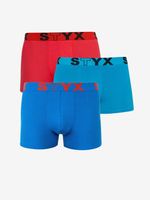 Styx Boxershorts 3 Stück Blau Rot