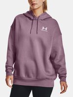 Under Armour Essential Flc OS Hoodie Sweatshirt Lila