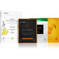 KORIKA KOREAN SKIN CARE ROUTINE SET OF 3 BRIGHTENING SHEET MASKS комплект (за озаряване на лицето)