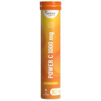 Power C 1000 mg | Vitamin C hochdosiert - 1 Brausetablette enthält 1000 mg Vitamin C | Aprikose Geschmack | 20 Brausetabletten für 20 Tage | Sensilab