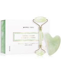 KORIKA Tools Face Roller & Gua Sha масажний роллер для обличчя і масажний інструмент Jade Green