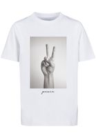 Children's T-shirt with peace sign white