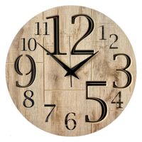 Ambia Home NÁSTENNÉ HODINY, čierna, farba duba košíčkatého, 57 cm