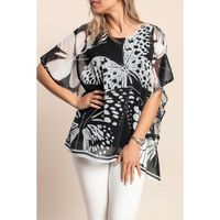 Bluza S Uzorkom Leptira, Crna