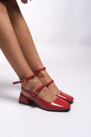 Riccon Thiristnith Women's High Heel Shoes 0012335 Red Patent Leather