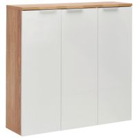 Xora SKRINKA NA TOPÁNKY, farba duba, biela s vysokým leskom, 120/115/34 cm