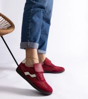 Gemre Czerwone niskie sneakersy sznurowane Edelmira