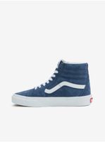 Modré dámske semišové členkové tenisky VANS SK8-Hi