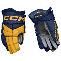 Rukavice CCM Jetspeed FT880 SR, tmavo modrá-žltá, Senior, 15"