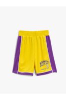 Koton Basketball Shorts Elastic Waist Printed