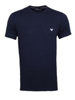 Emporio Armani Majica  mornarsko plava / cijan plava / bijela