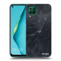 Silikónový čierny obal pre Huawei P40 Lite - Black marble